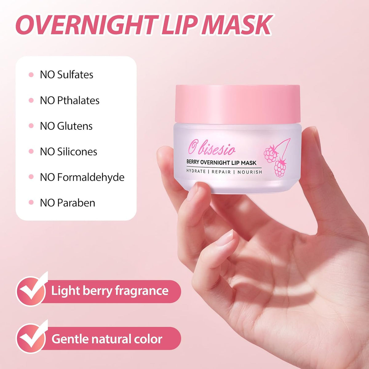 Lip Sleeping Mask,Moisturizing Lip Balm Containing Squalane and Jojoba Oil,Lip Care Cream That
