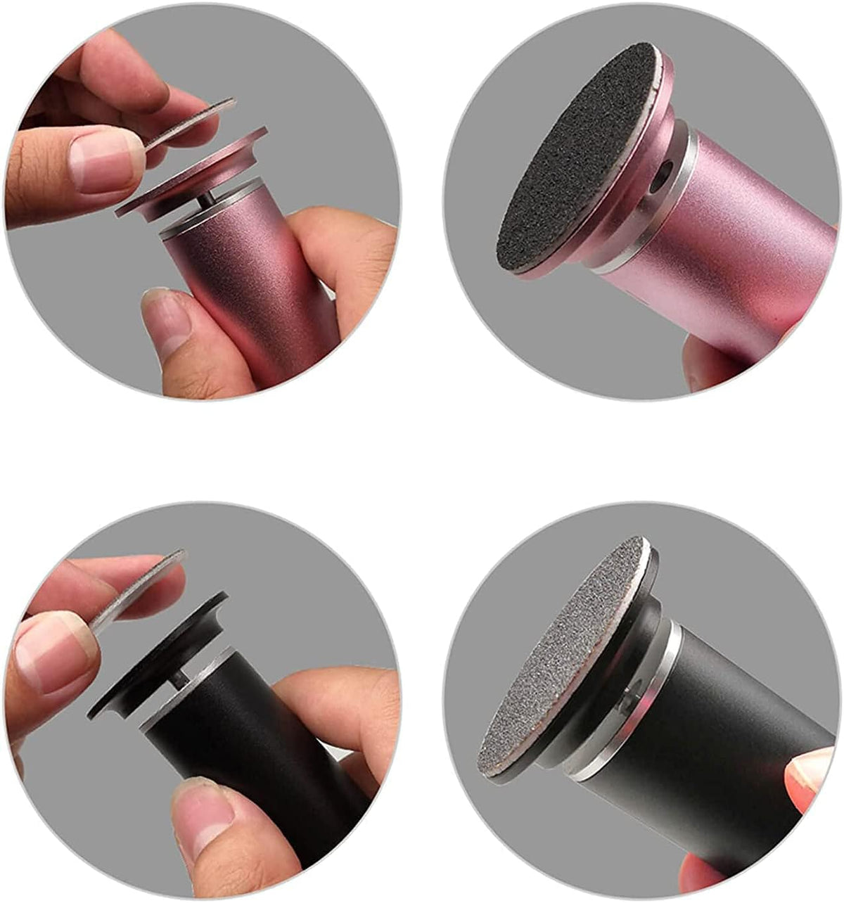 120pcs Foot File Sandpaper Discs Refill for Electric Callus Remover Dead Skin Removal (60pcs Rough