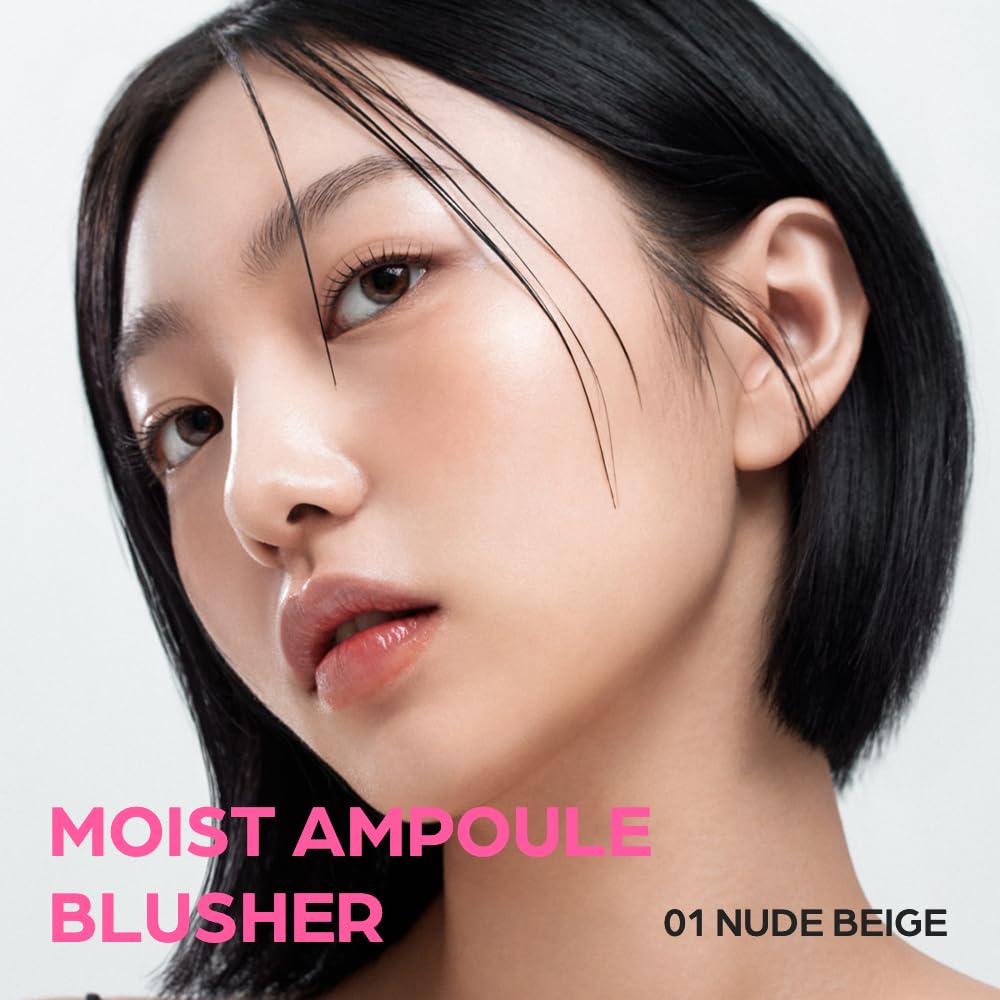 Moist Ampoule Blusher with 50% Moisture Essence | Hydrating & Long-Lasting Blush | 0.68fl.oz (9