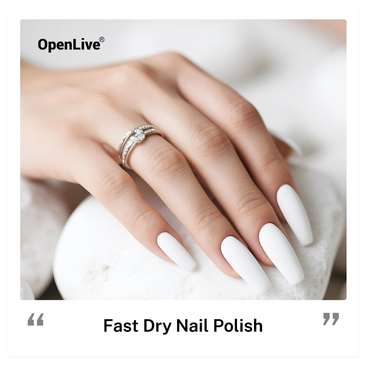 16.5ml White Nail Polish Large Volume Quick Drying Nail Polish, Fast Drying and Long Lasting Color