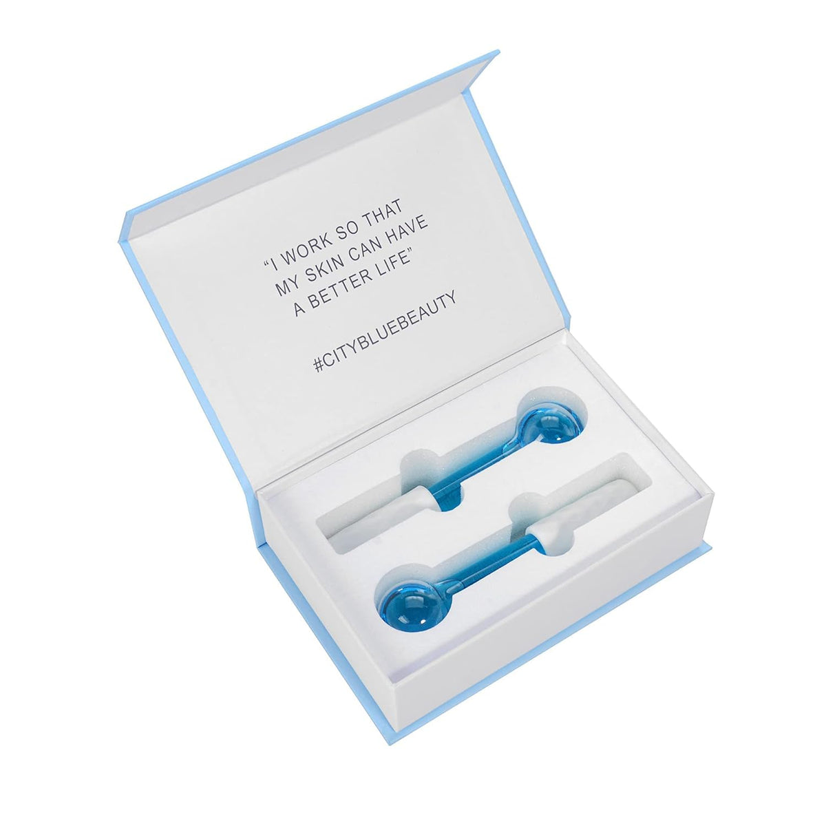 ICE Globes Small Balls for Eyes, 2 PCS Blue Facial Globes for Massage Tool, Facial Roller Cold Skin