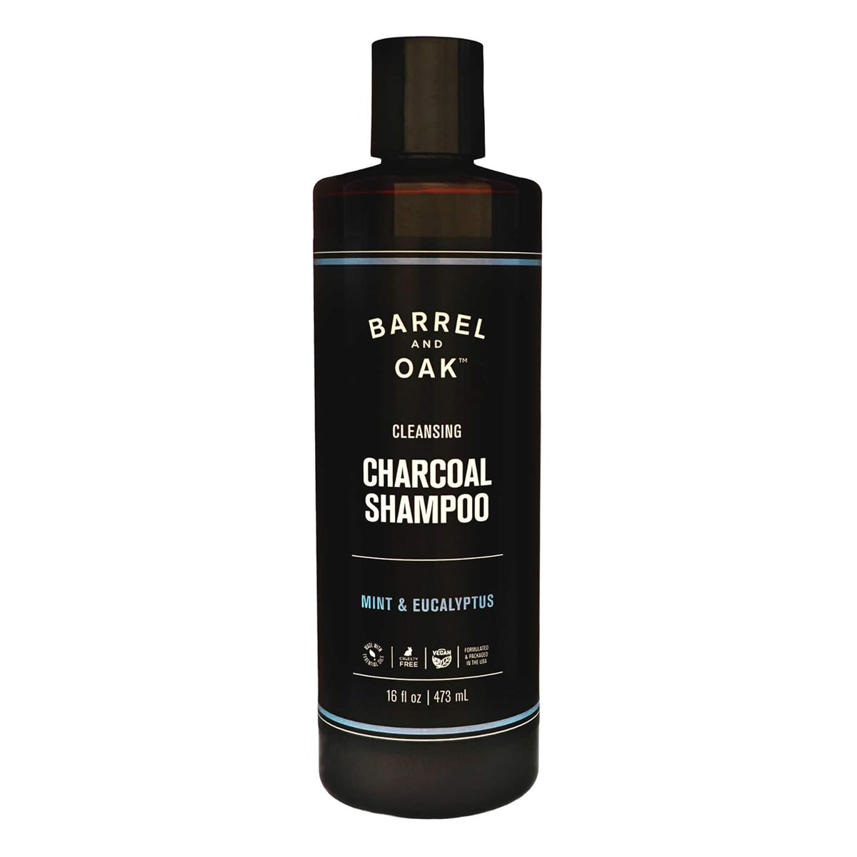 Barrel and Oak - Cleansing Charcoal Shampoo, Clarifying Shampoo, Hair Care for Men, Deep Cleans &