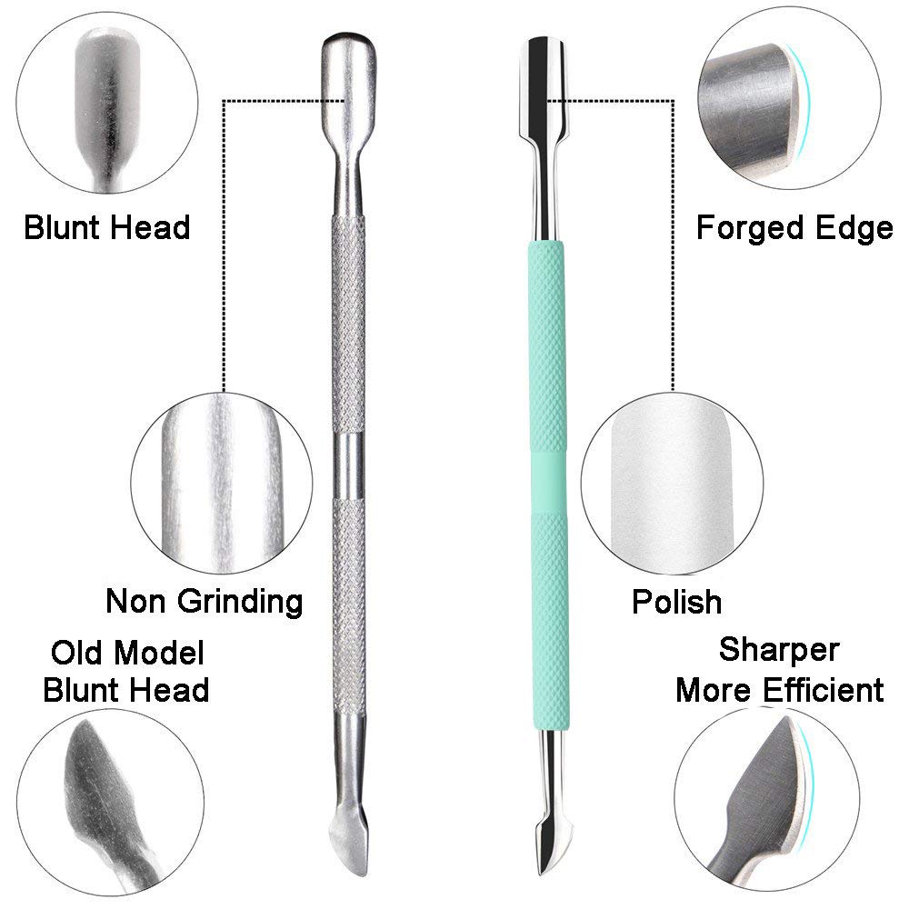 Ejiubas Cuticle Trimmer with Cuticle Pusher Cuticle Nipper Professional Grade Stainless Steel