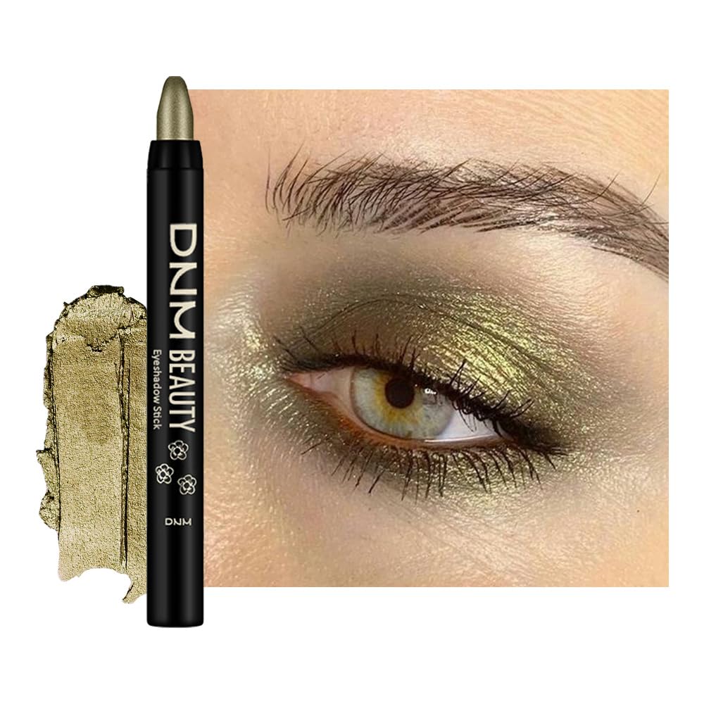 Kaely Cream Eye Shadow Sticks, Deep Green Shimmer Eyeliner Pencil Eyeshadow Palette Makeup, Eye