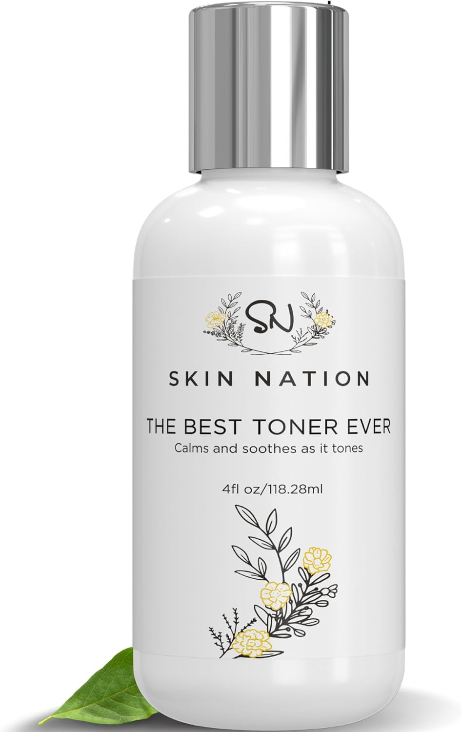 Skin Nation Hydrating Gentle Rosewater Toner with Aloe Vera and Chamomile, Alcohol-Free and