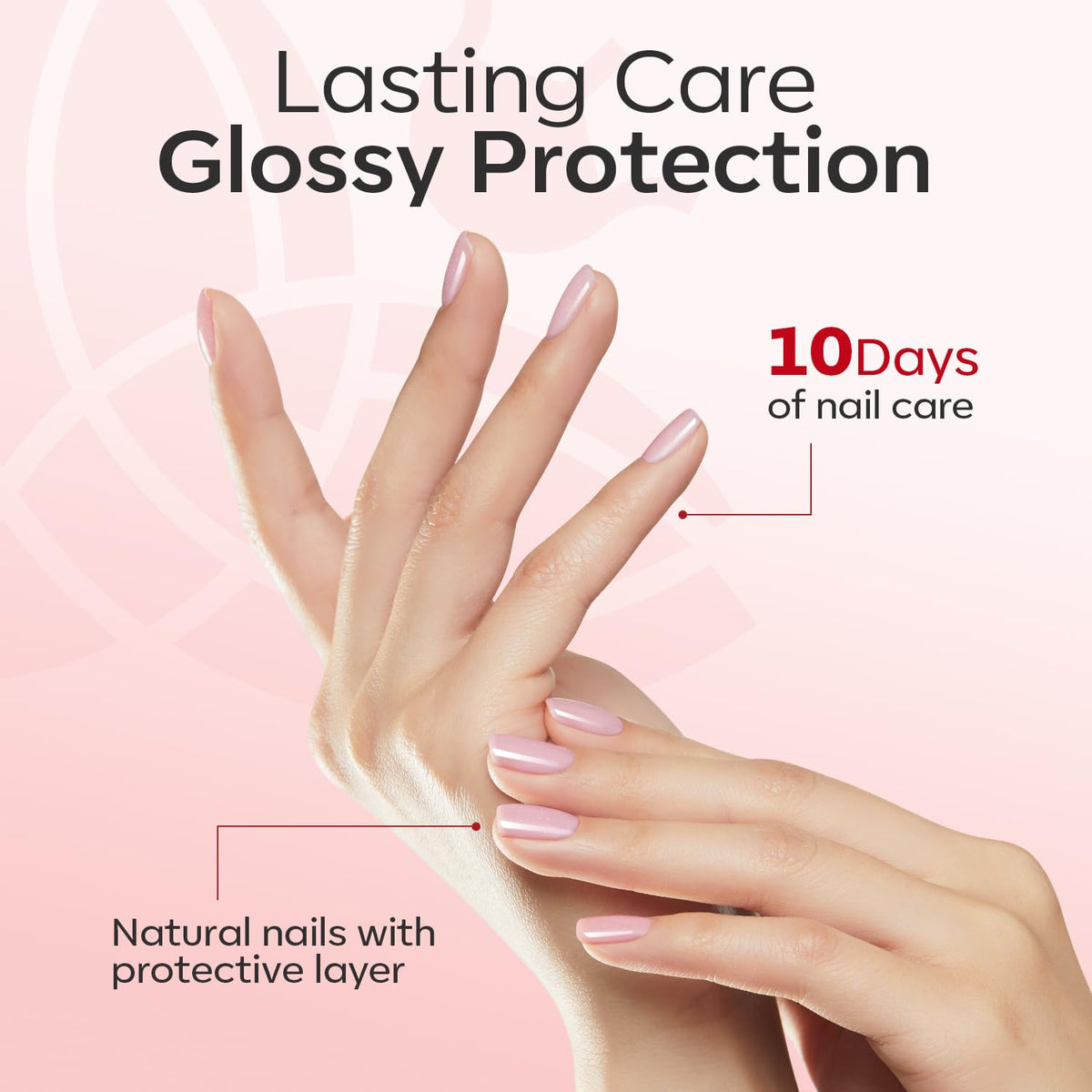 modelones Nail Strengthener, Sparkle Pink Nail Natural Concealer Foundation Polish Air Dry Nail