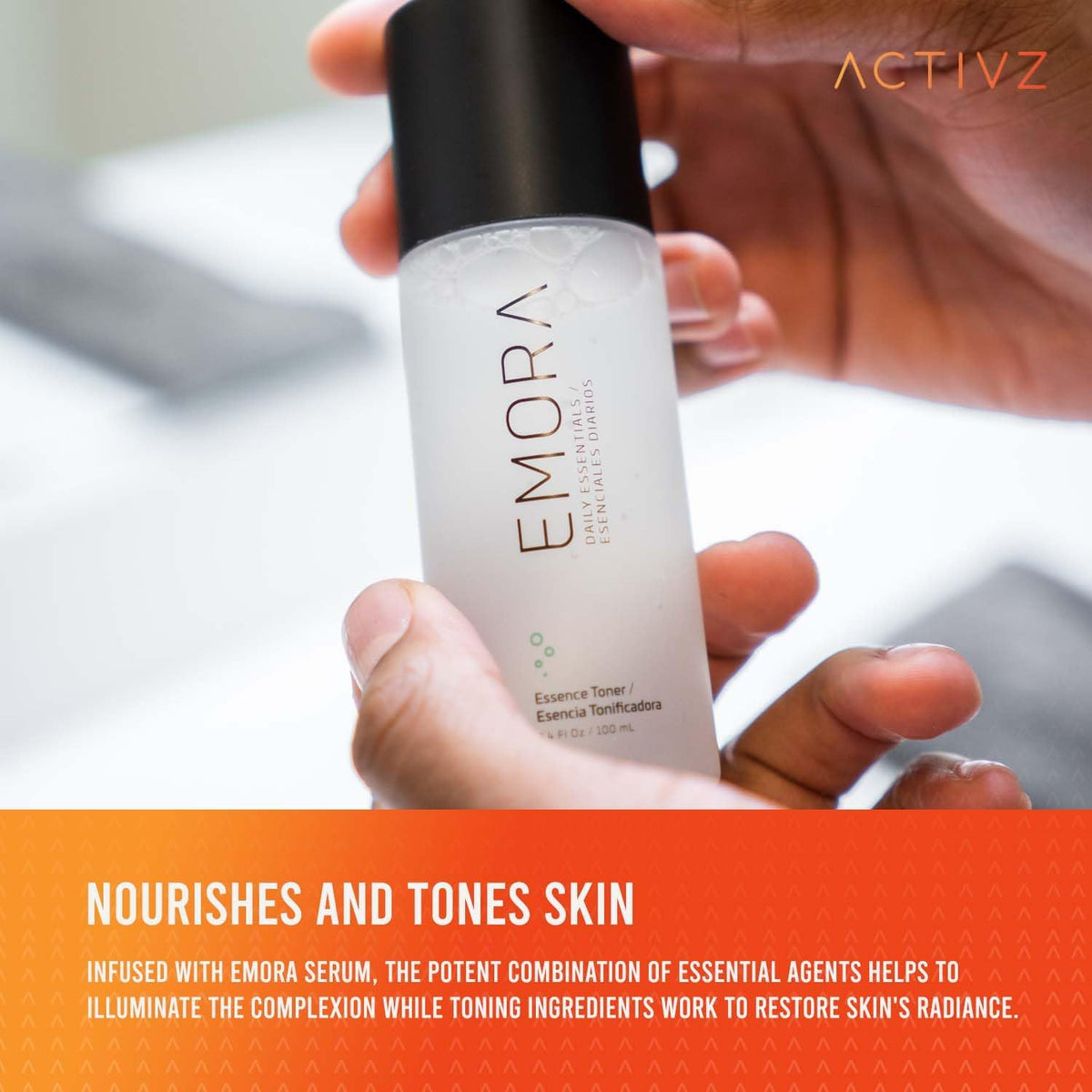 ACTIVZ Emora - Essence Toner with Rice Water - Refines Pores, Nourishes Skin - Enriched with