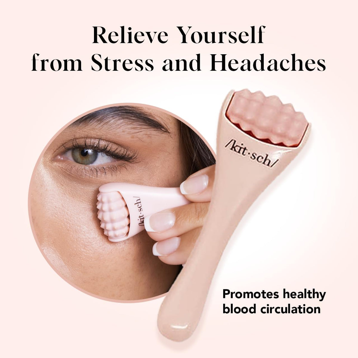 Kitsch Mini Facial Roller & Ice Face Roller Skin Care Tool Set for Women - Face Massager for Puffy
