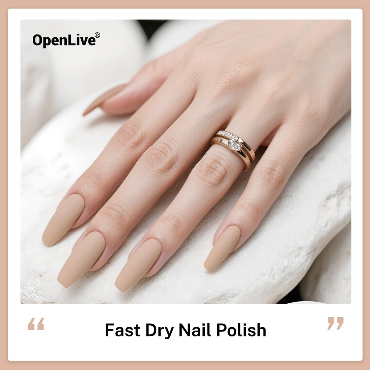16.5ml Nude Pink Nail Polish Large Volume Quick Drying Light Pink Nail Polish, Fast Drying and Long