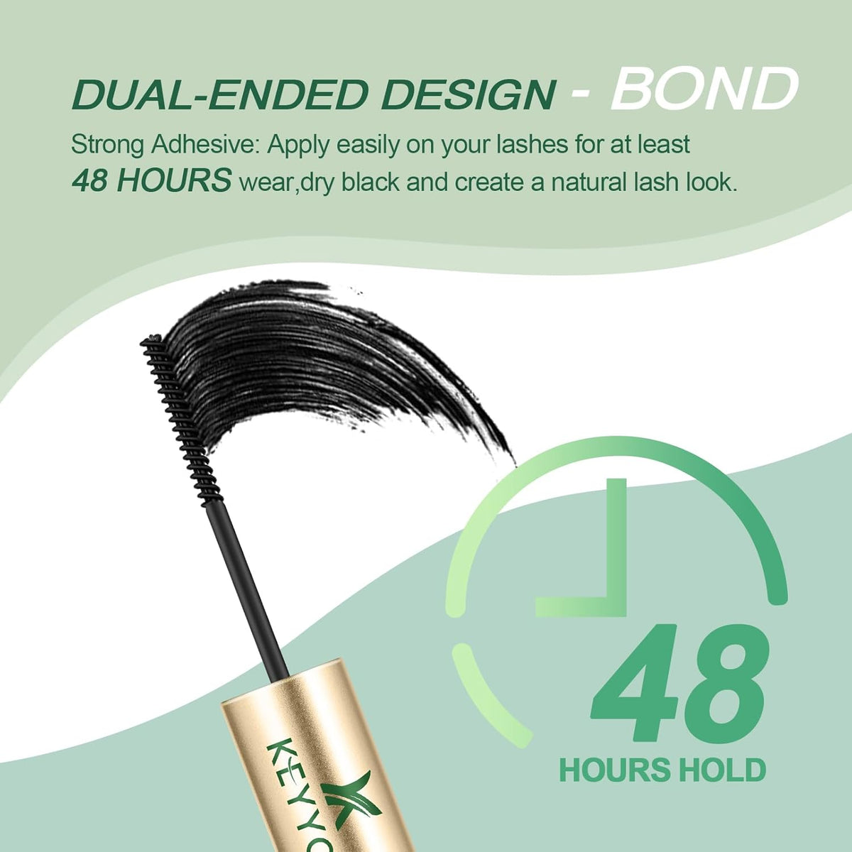 KEYYOU Lash Bond and Seal Cluster Lash Glue For Lash Clusters Strong Gentle Comfortable Bond and