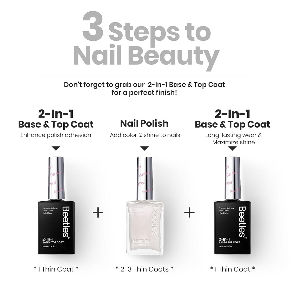 Beetles Pearl Nail Polish - Natural Nail Polish Illuminating Nail Concealer Fast Dry Quick Nail