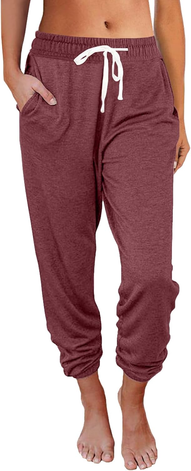 AUTOMET Sweatpants Women with Pockets Lounge Pajama Travel Pants Work Joggers Fall Clothes Winter