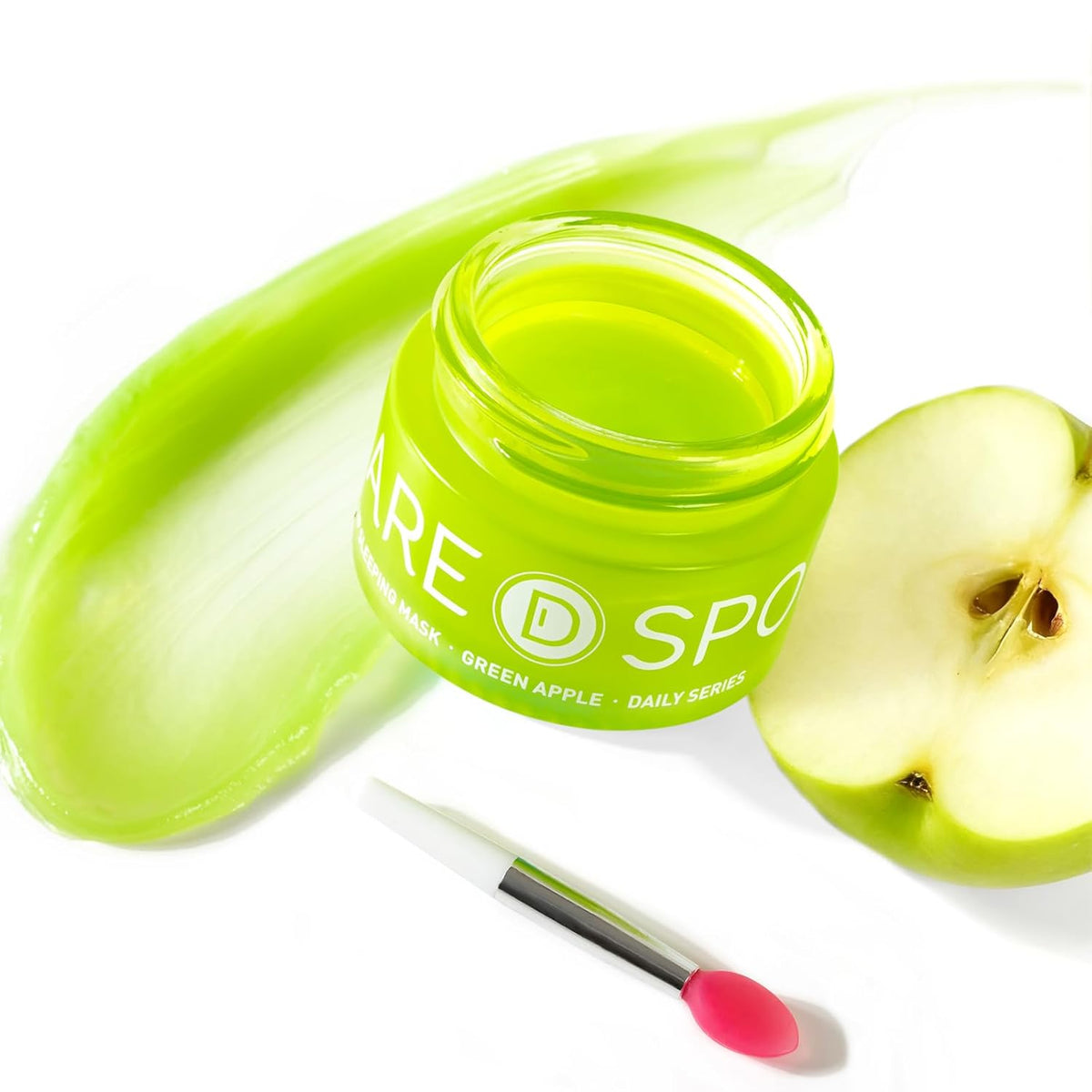 Sleeping Lip Mask Green Apple - Repair for Dry Cracked Lips, Infused with Vitamin C and Shea
