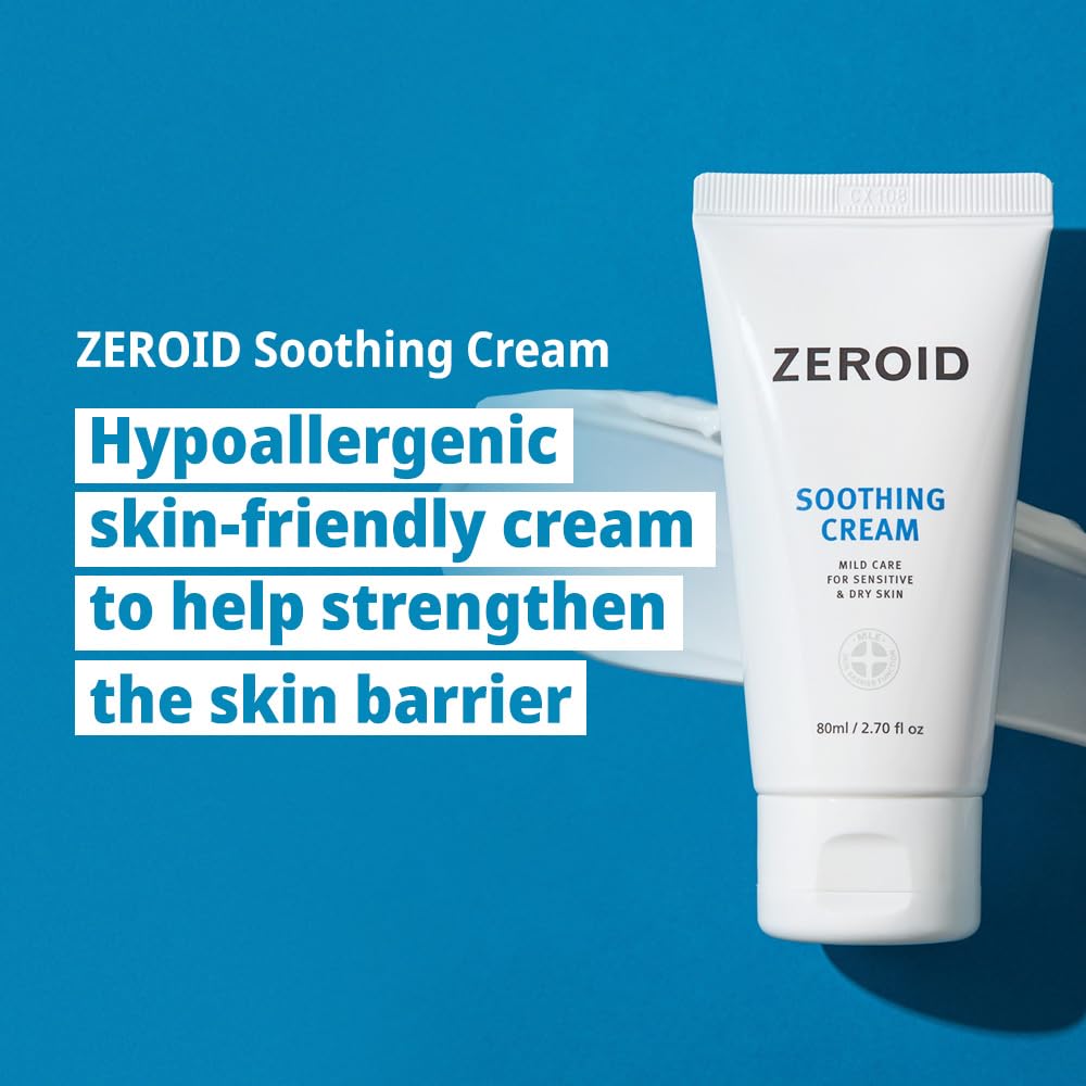 ZEROID | Soothing Cream | Face Moisturizer for Sensitive Skin | Face Cream for Skin Barrier Repair