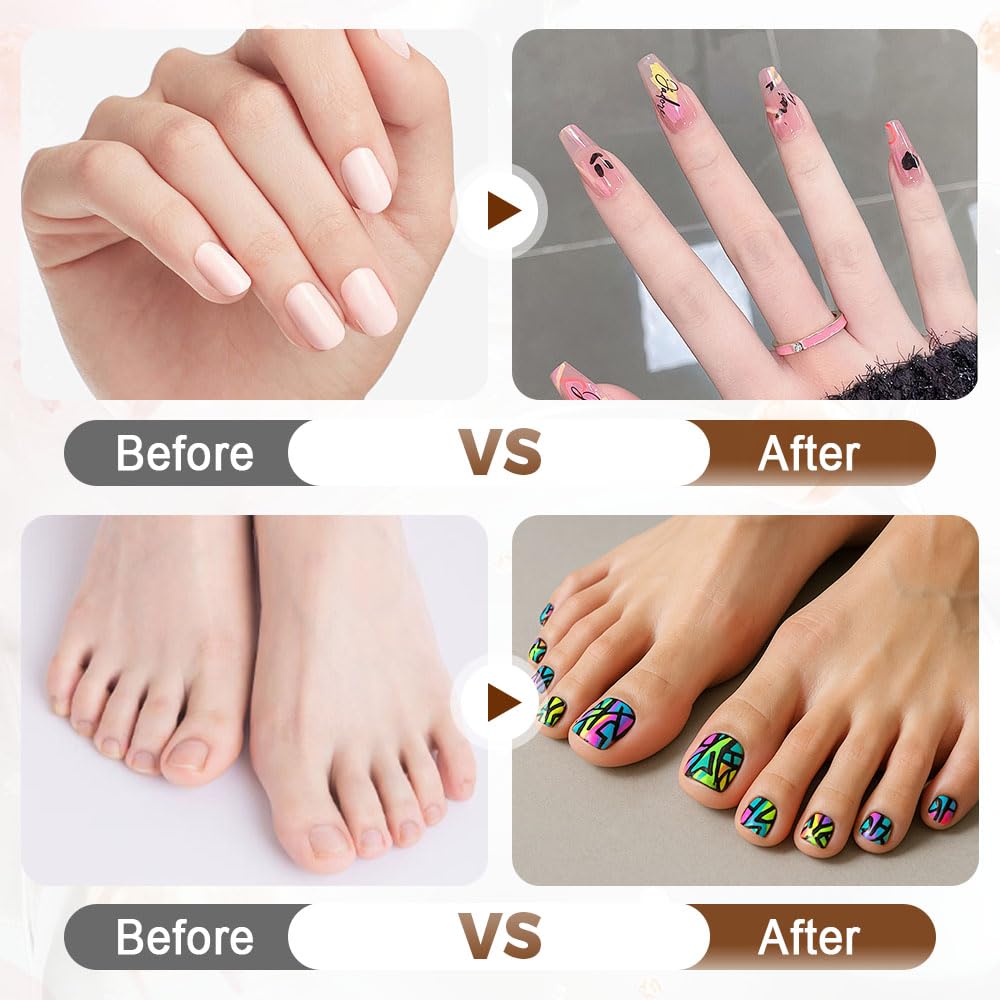 12 Colors Nail Art Pens Set, Nail Art Markers Doodle Pen for Kids Adults, Nail Art Tools for