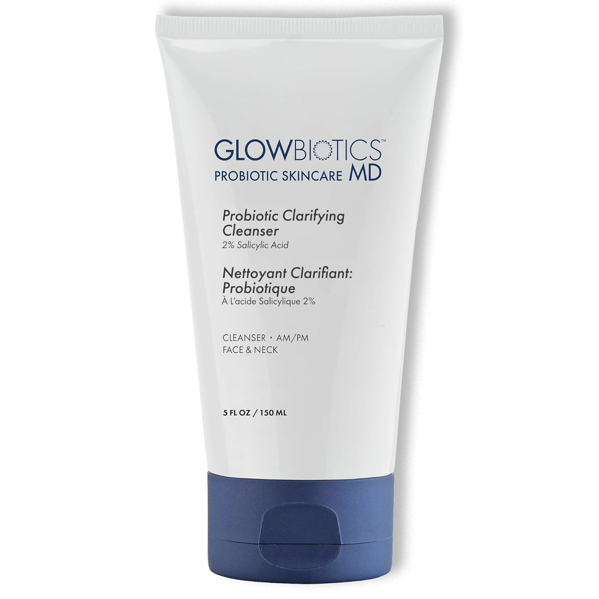 Glowbiotics Probiotic Clarifying Cleanser 5 oz – Gentle Foaming Face Wash with 2% Salicylic Acid &