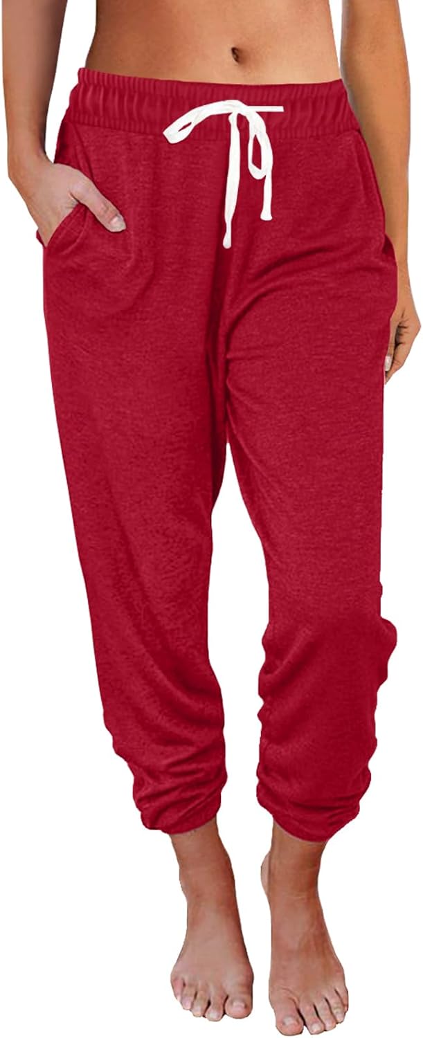 AUTOMET Sweatpants Women with Pockets Lounge Pajama Travel Pants Work Joggers Fall Clothes Winter