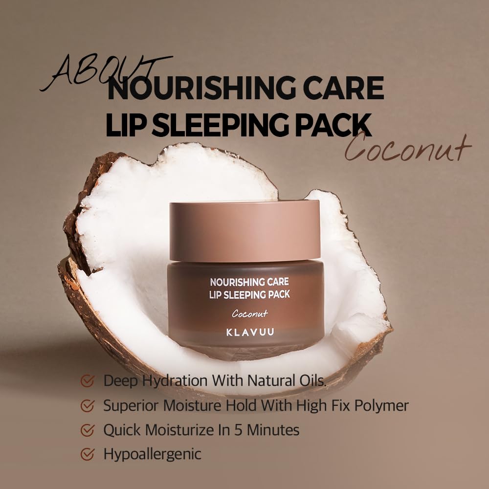 Klavuu Lip Mask Sleeping Pack (0.7oz) – Overnight Deep Hydrating Korean Lip Balm Treatment for Very
