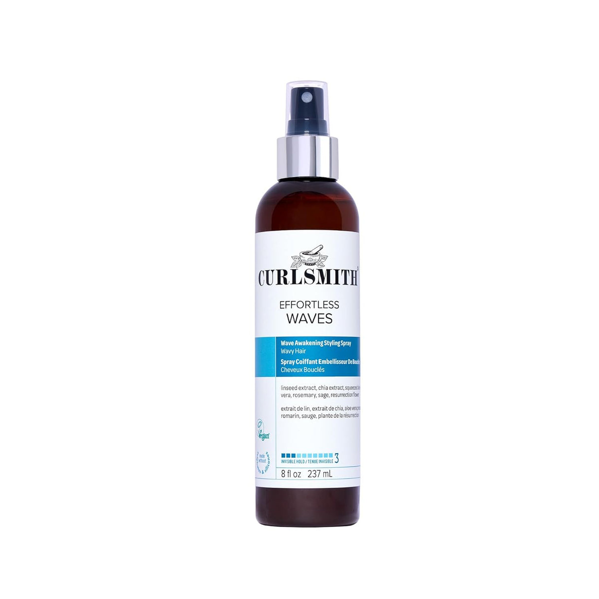 CURLSMITH - Effortless Waves Styling Spray, Lightweight and Moisturising, Reduce Frizz, Natural