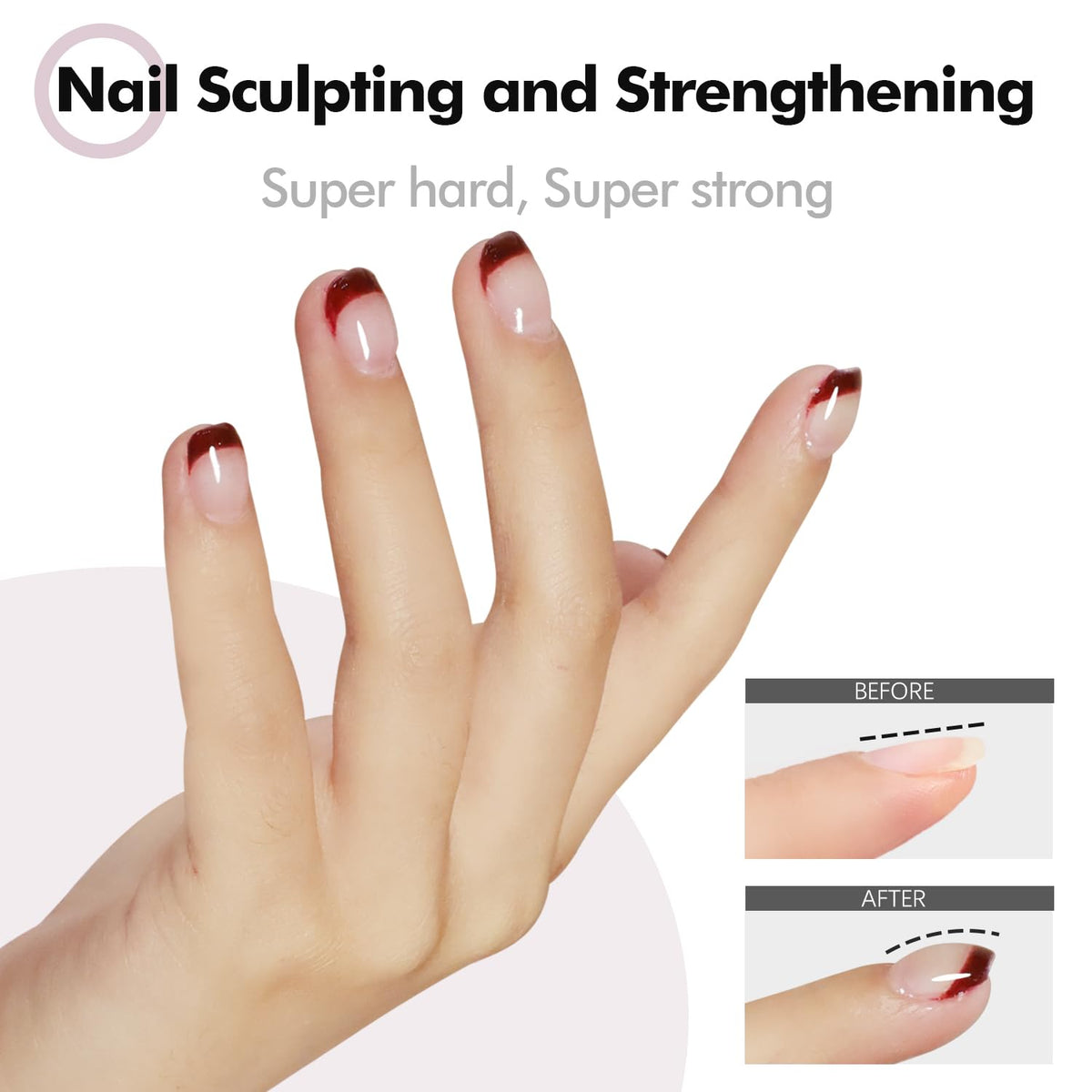 FZANEST Heat-Free Builder Nail Hard Gel For Nails Extension Sculpting Overlay Cool Nude Hema