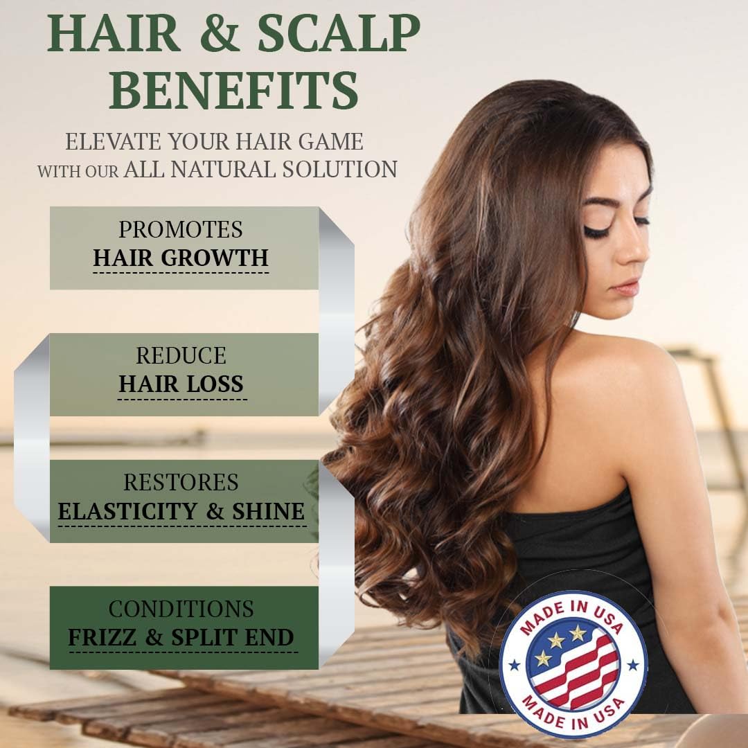 Fiora Naturals Tea Tree Oil for Hair and Scalp - with Jojoba, Grape Seed & Castor Oils - Helps hair