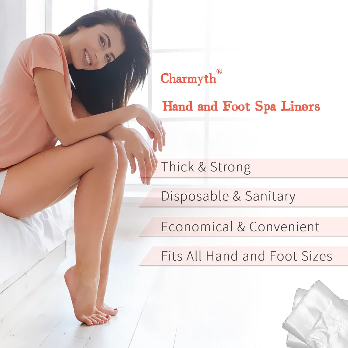 Liners Hand or Foot Disposable Thermal Heated Mitt Liners Paraffin Bath Treatments Bags Plastic