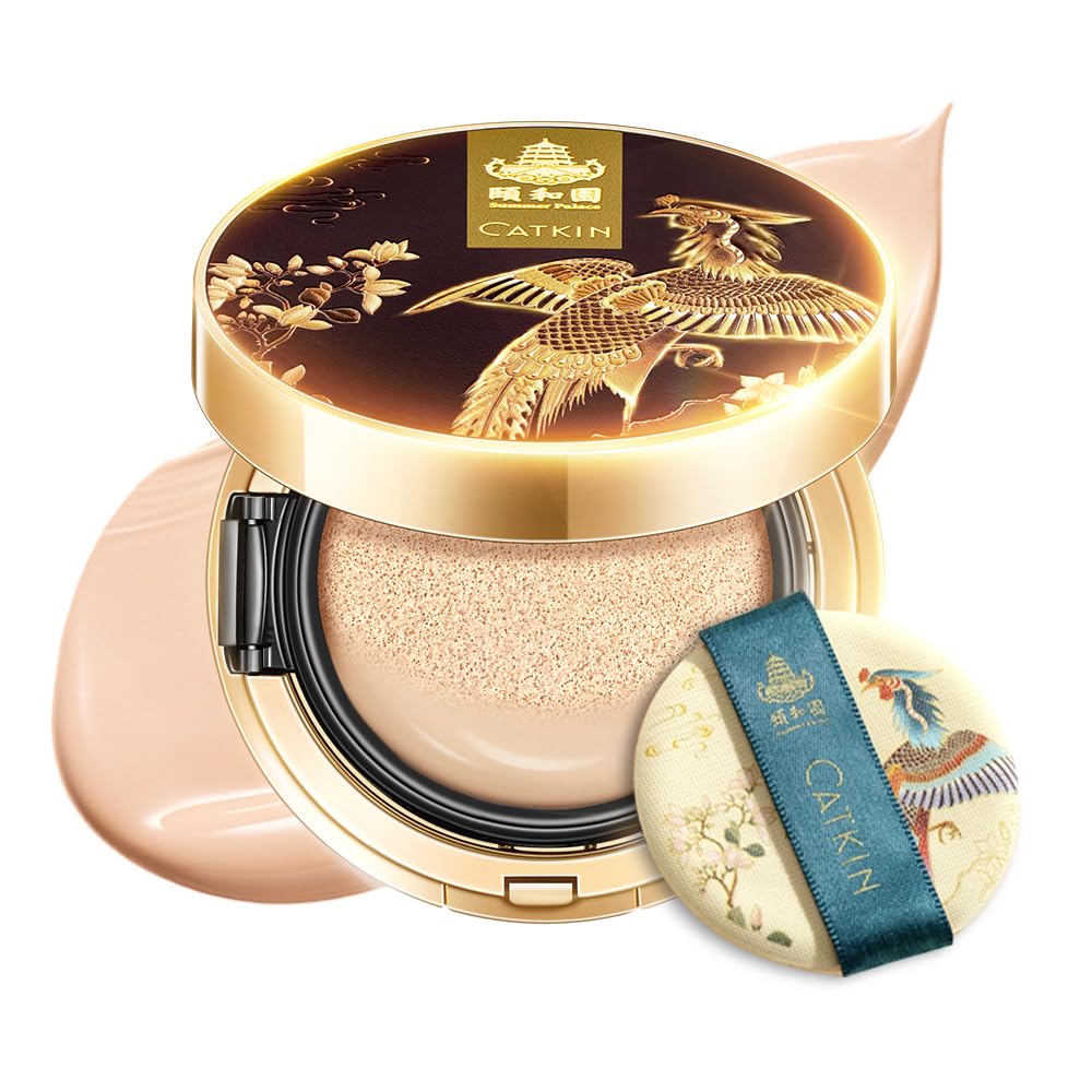 Catkin Phoenix Cushion Foundation Buildable Coverage Anti-Aging Serum Makeup, Sheer Satin Finish