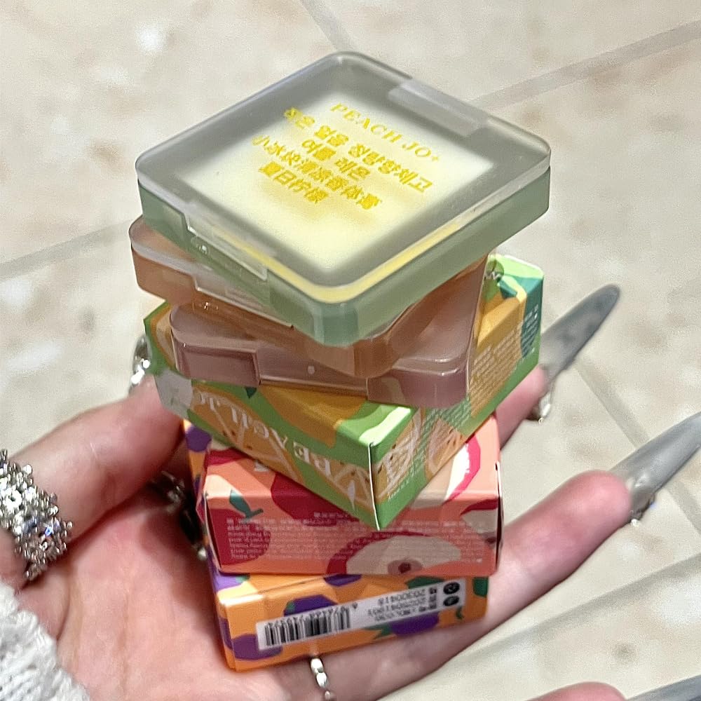 Mini Ice Cube Cooling Solid Perfume Balm - Refreshing Fruity Scent with Shimmer Highlighter