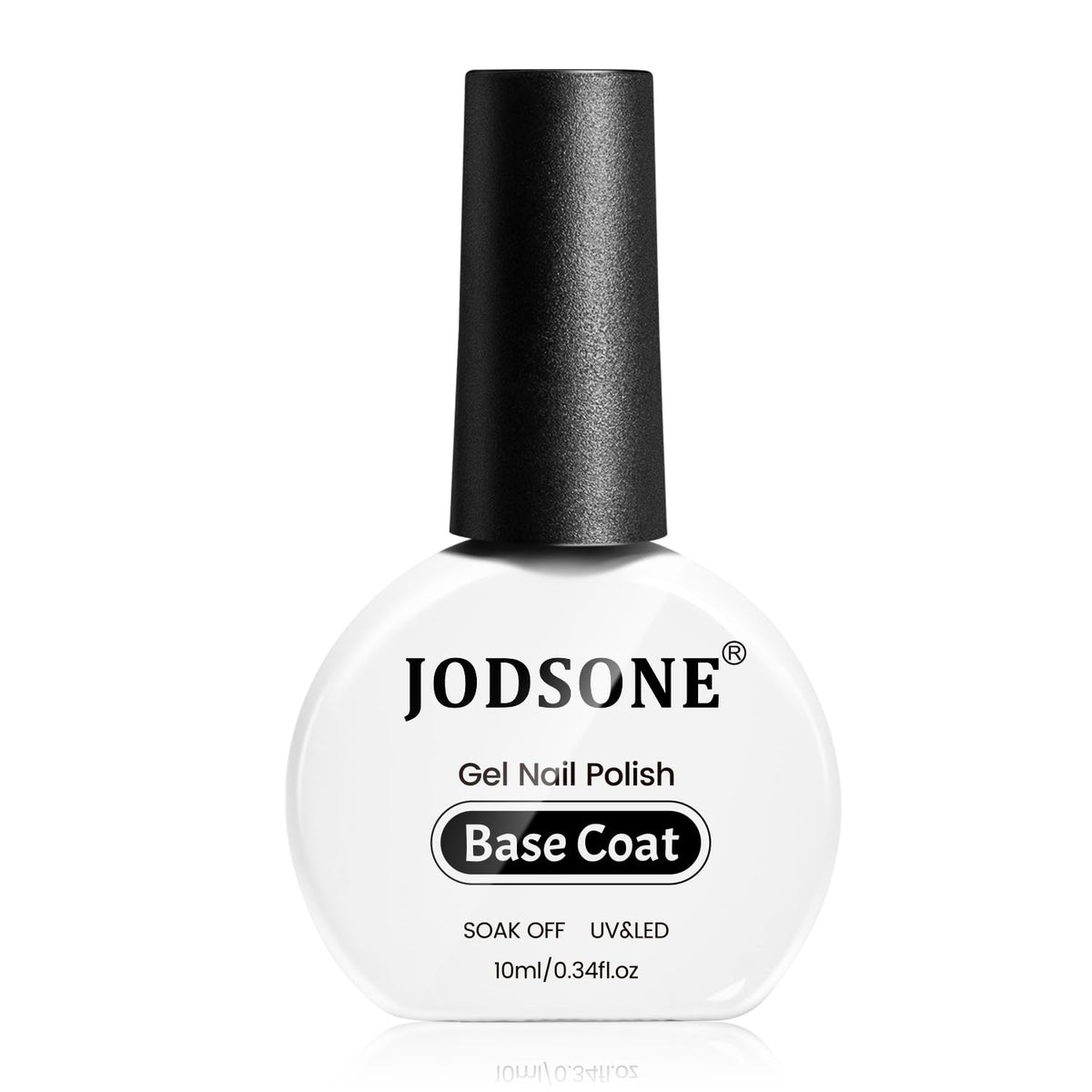 JODSONE 10ml Base Coat Gel Nail Polish Glossy Durable Gel Soak Off Clear No Wipe Nail Salon and DIY