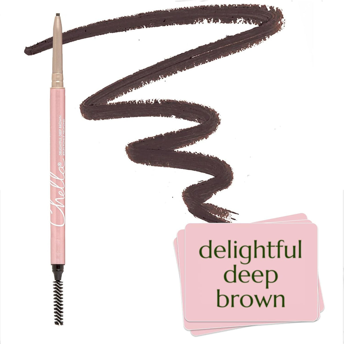 Chella Eyebrow Pencil – Easy-to-Use Brow Definer for Shaping, Filling & Blending – Long-Wear Deep