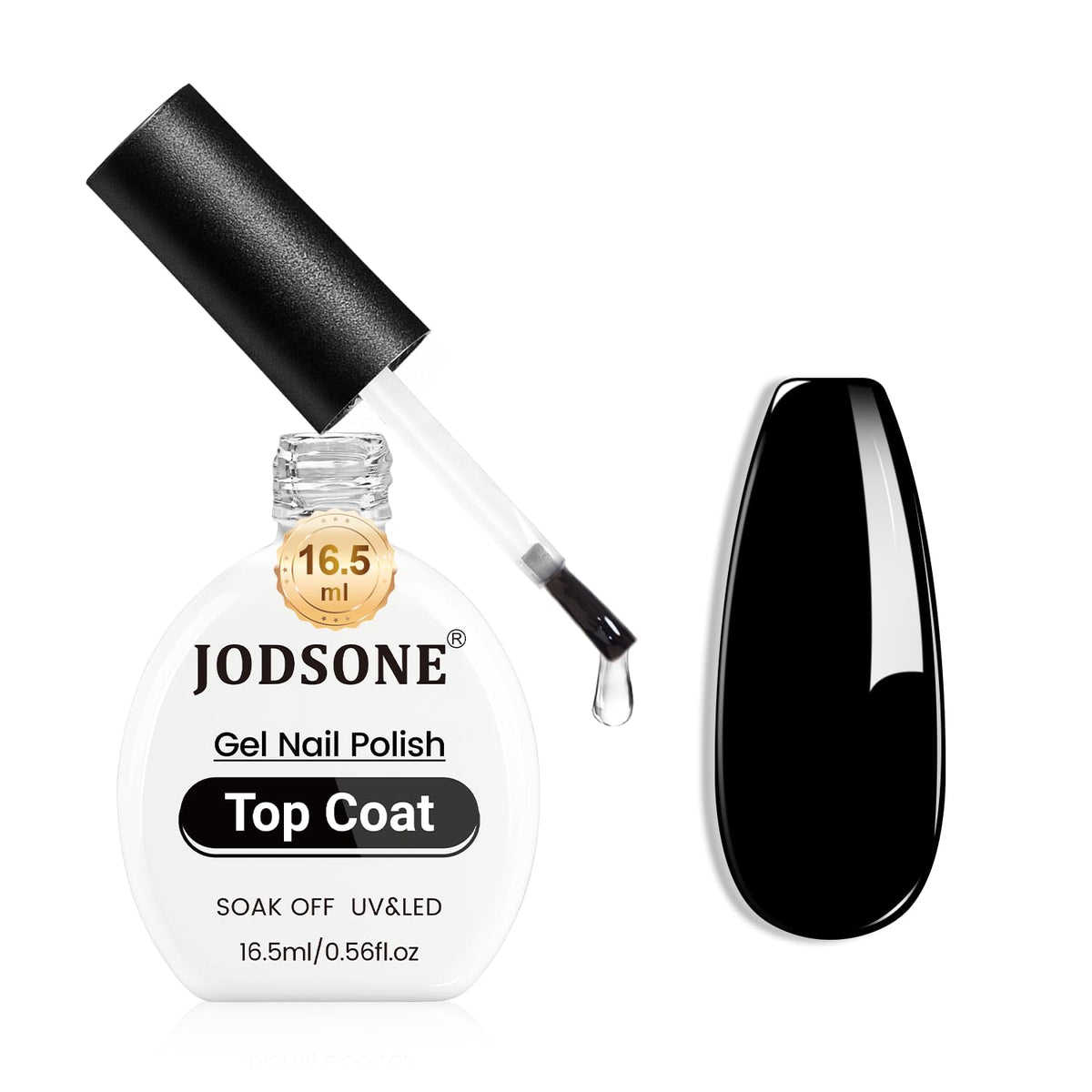 JODSONE 16.5ml Gel Top Coat No Wipe Clear Glossy Shine Finish Long Lasting No Soak Off Nail and
