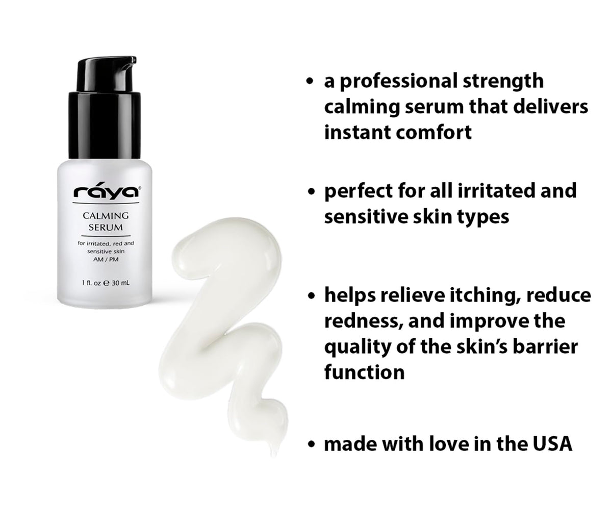 RAYA Calming Serum (504) | Calming Facial Treatment for Irritated and Sensitive Skin | Helps