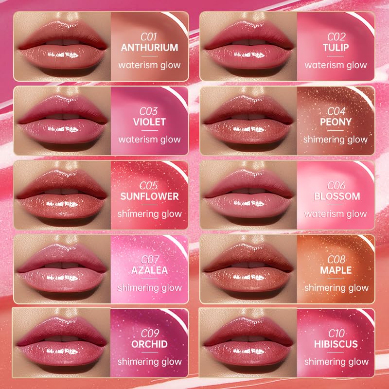 CATKIN Glossy Lip Balm Ultra Hydating Glow Lip Tinted Jelly Plumping Melting Balm Shea Butter