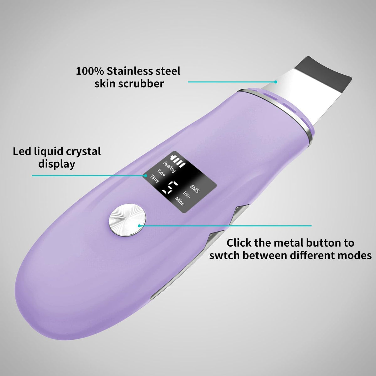 Face Scrubber Skin Spatula - Blackhead Remover Deep Cleansing Tool for Pore Extraction, 4-in-1 Fast
