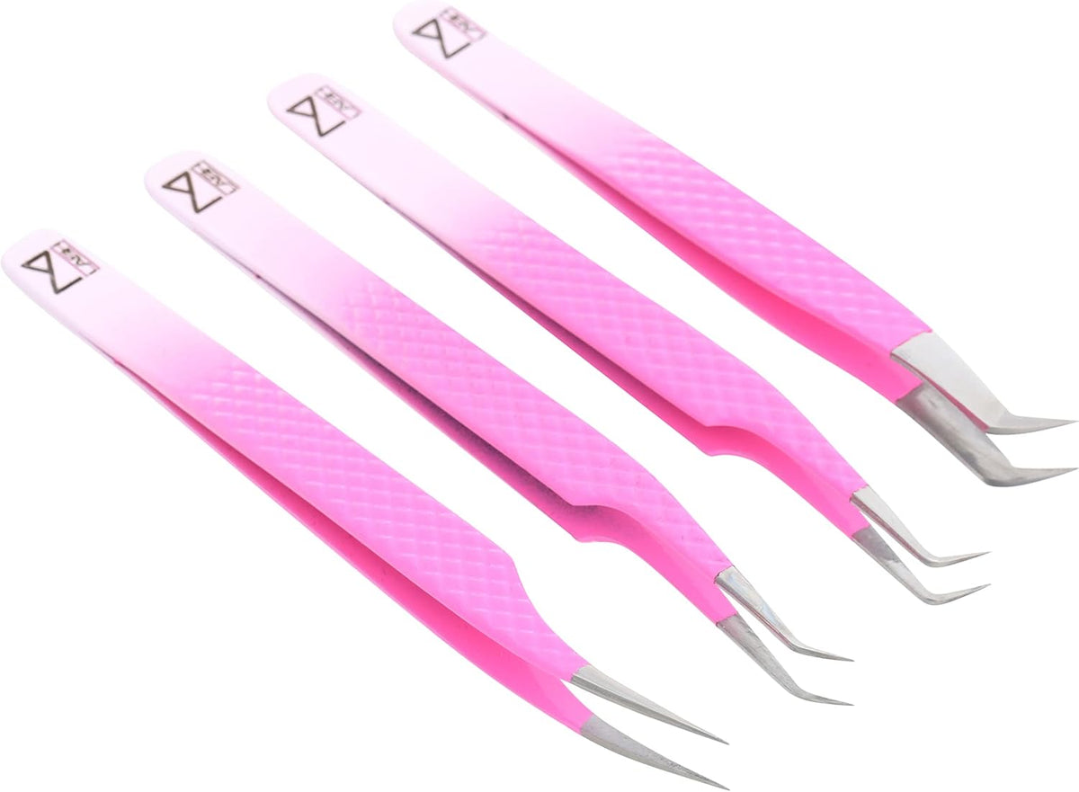 M LASH - V3 Tweezer Set Diamond Grip NANO Fiber Tip - Volume & Classic Eyelash Extensions