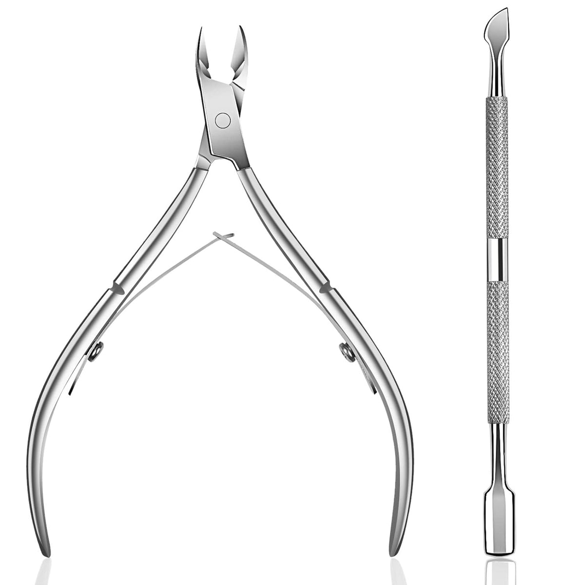 Ejiubas Cuticle Pusher Cuticle Nipper Stainless Steel Cuticle Trimmer Cuticle Remover Tool Set for