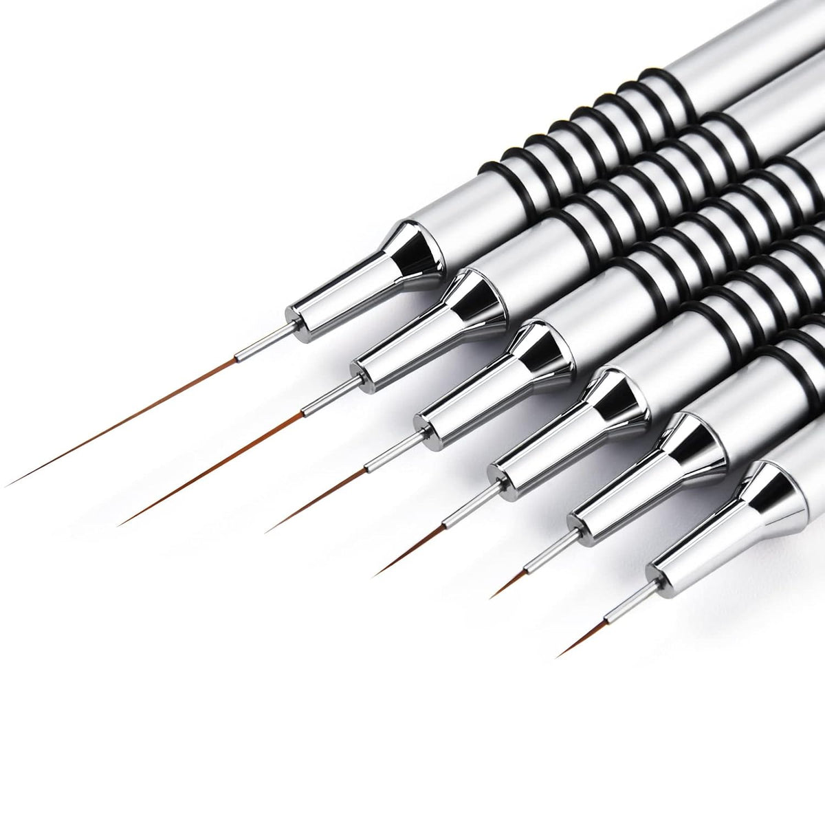 Nail Art Liner Brushes Set, 6Pcs Nail Art Design Brush Striping Thin Long Lines Dotting Drawing
