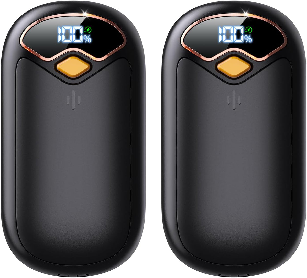 Hand Warmers Rechargeable - Magnetic Electric Hand Warmers 2 Pack, LED Display, 4 Settings Fast