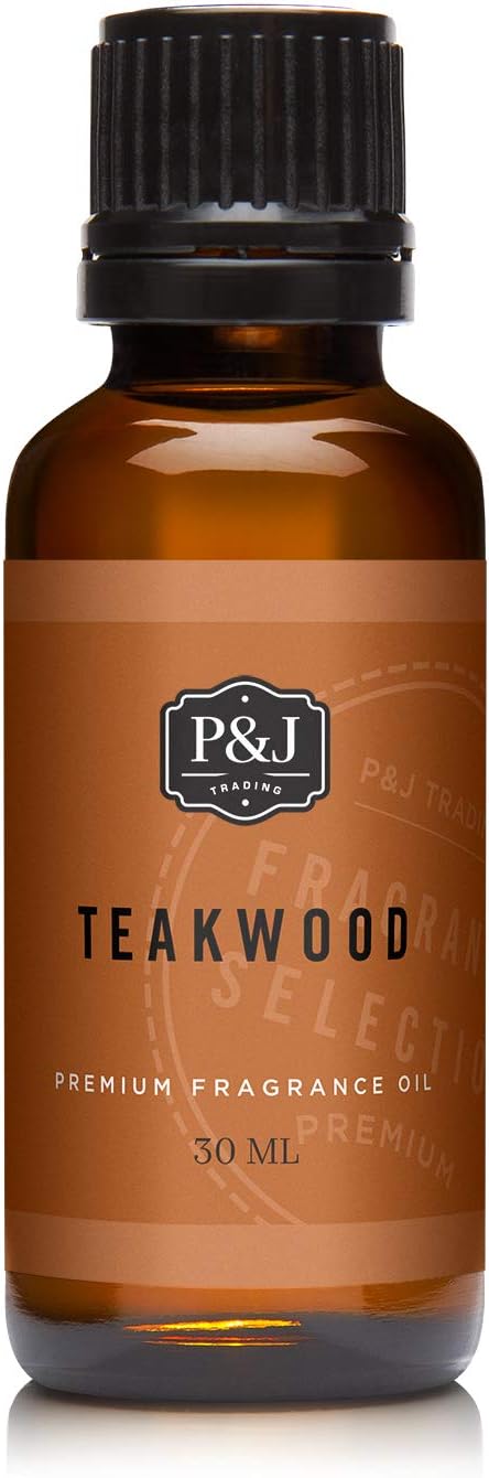 P&J Trading Fragrance Oil | Teakwood Oil 30ml - Candle Scents for Candle Making, Freshie Scents