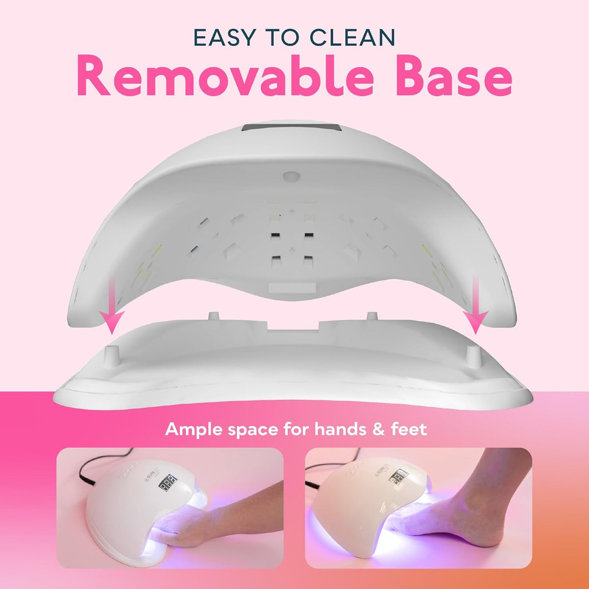 UV LED Nail Lamp, SUNUV UV LED Nail Polish Dryer Professional Gel Machine for Manicure and Pedicure