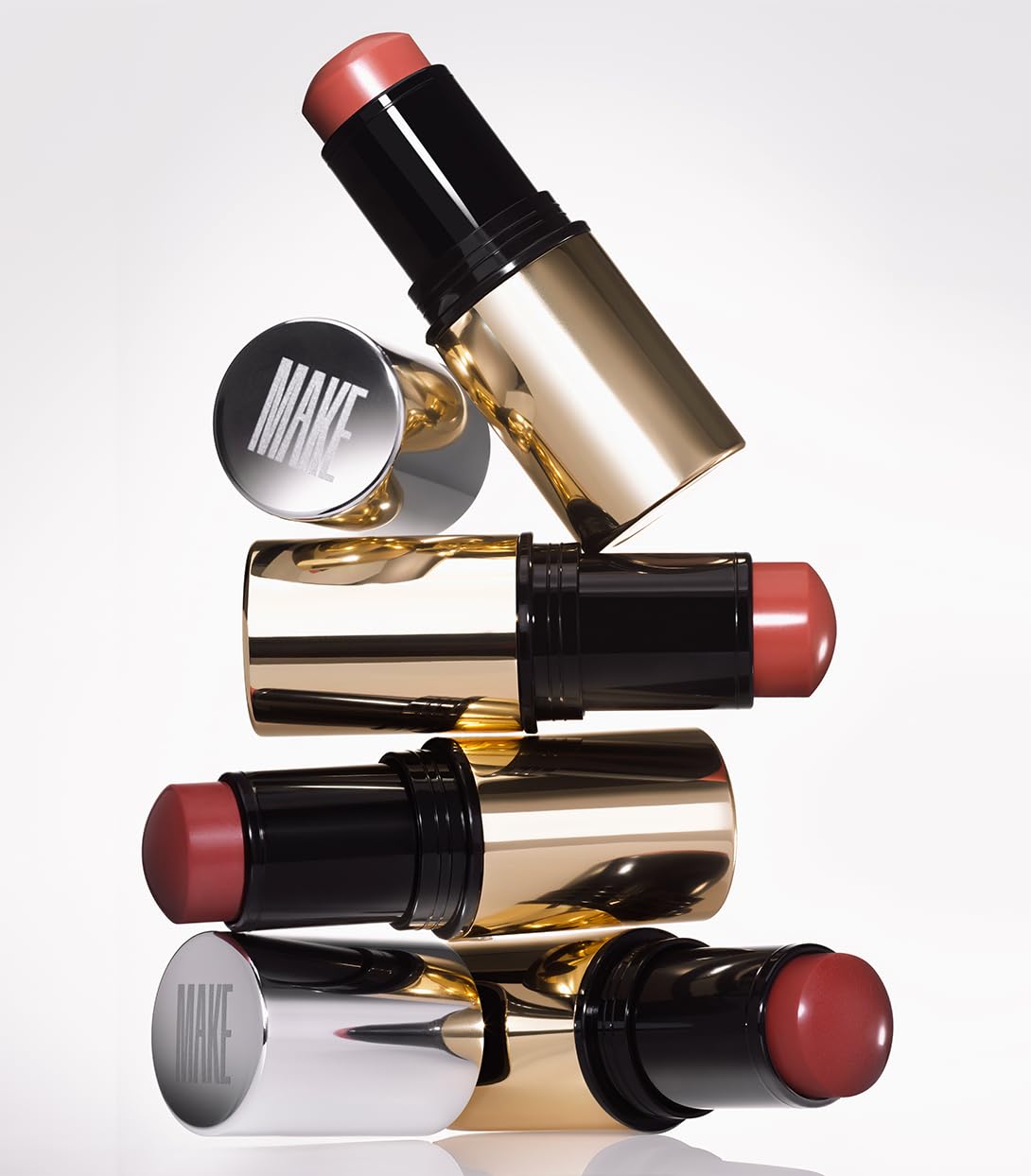 MAKE Beauty Heat Stroke Cream Blush Stick for Cheeks with Natural Hydrating Dewy Finish. Creamy Gel