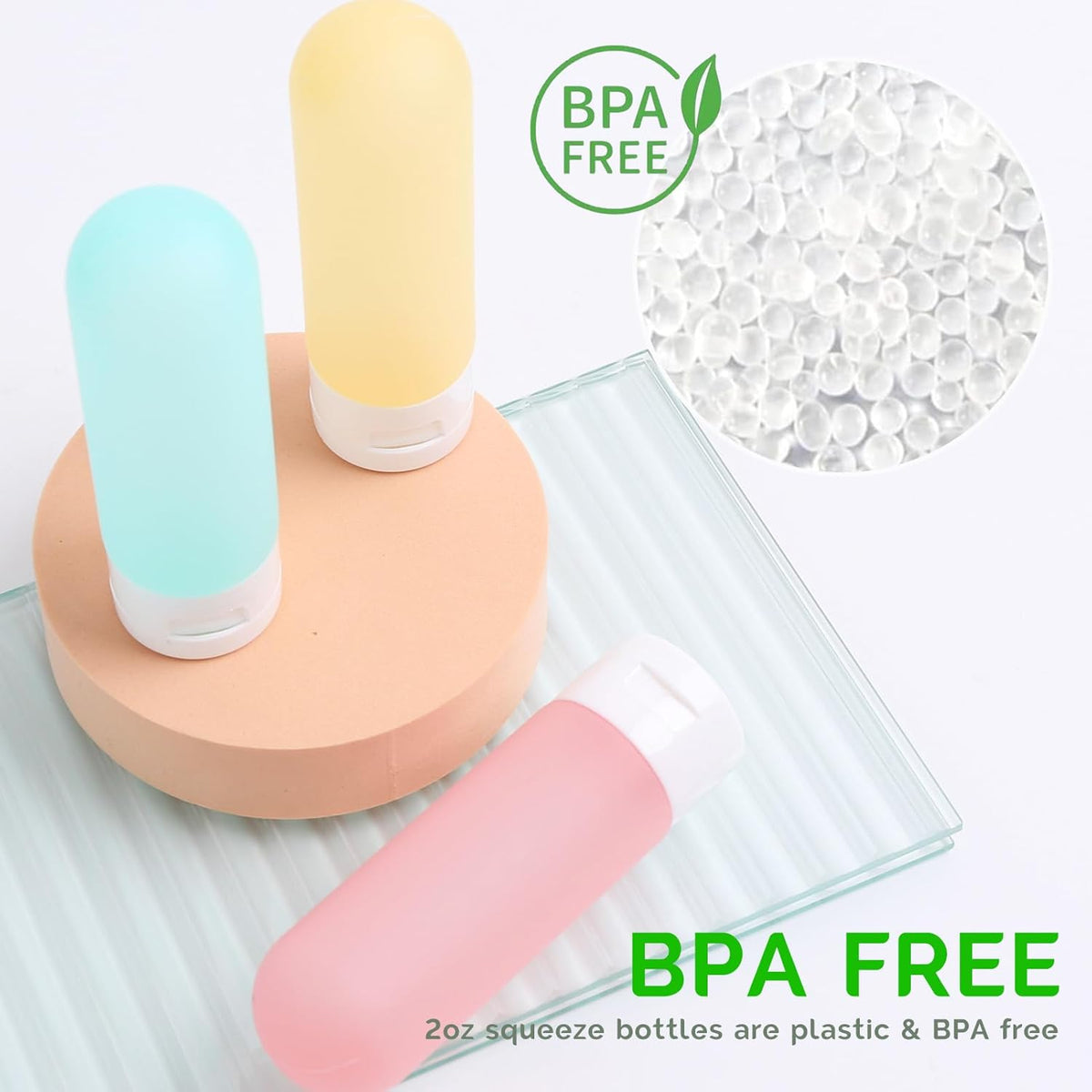 20 Pack Travel Bottles Set for Toiletries TSA Approved, Leak Proof Travel Size Containers Kit