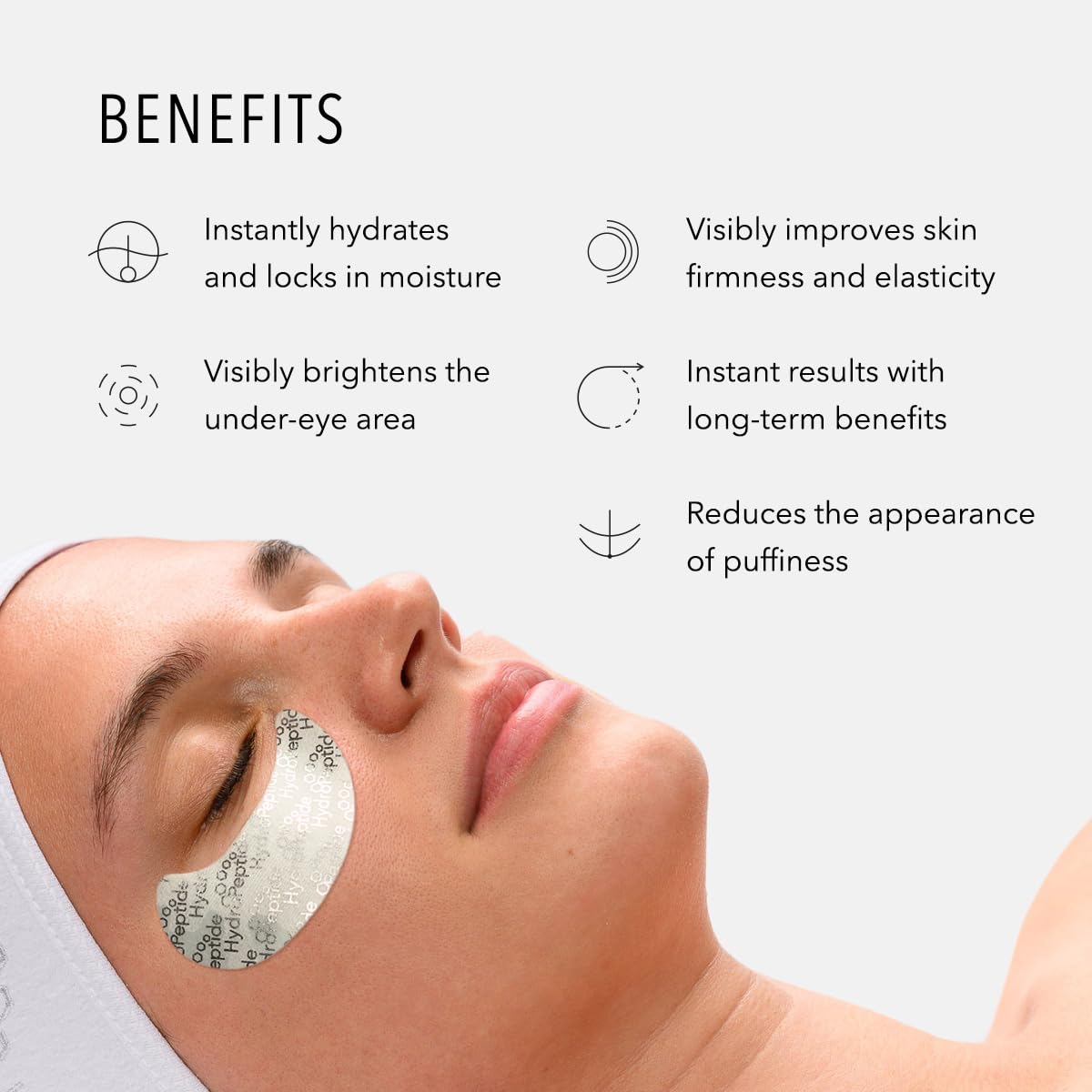 HydroPeptide PolyPeptide Collagel Eye Masks, Line-Lifting Hydrogel Under Eye Patch, Firmer