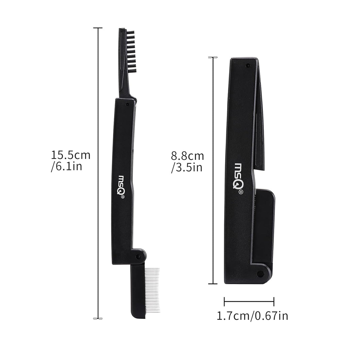 Eyelash Comb MSQ Eyelash Separator Folding Eyelash Comb Brow Brush Mascara Applicator Eyelash &