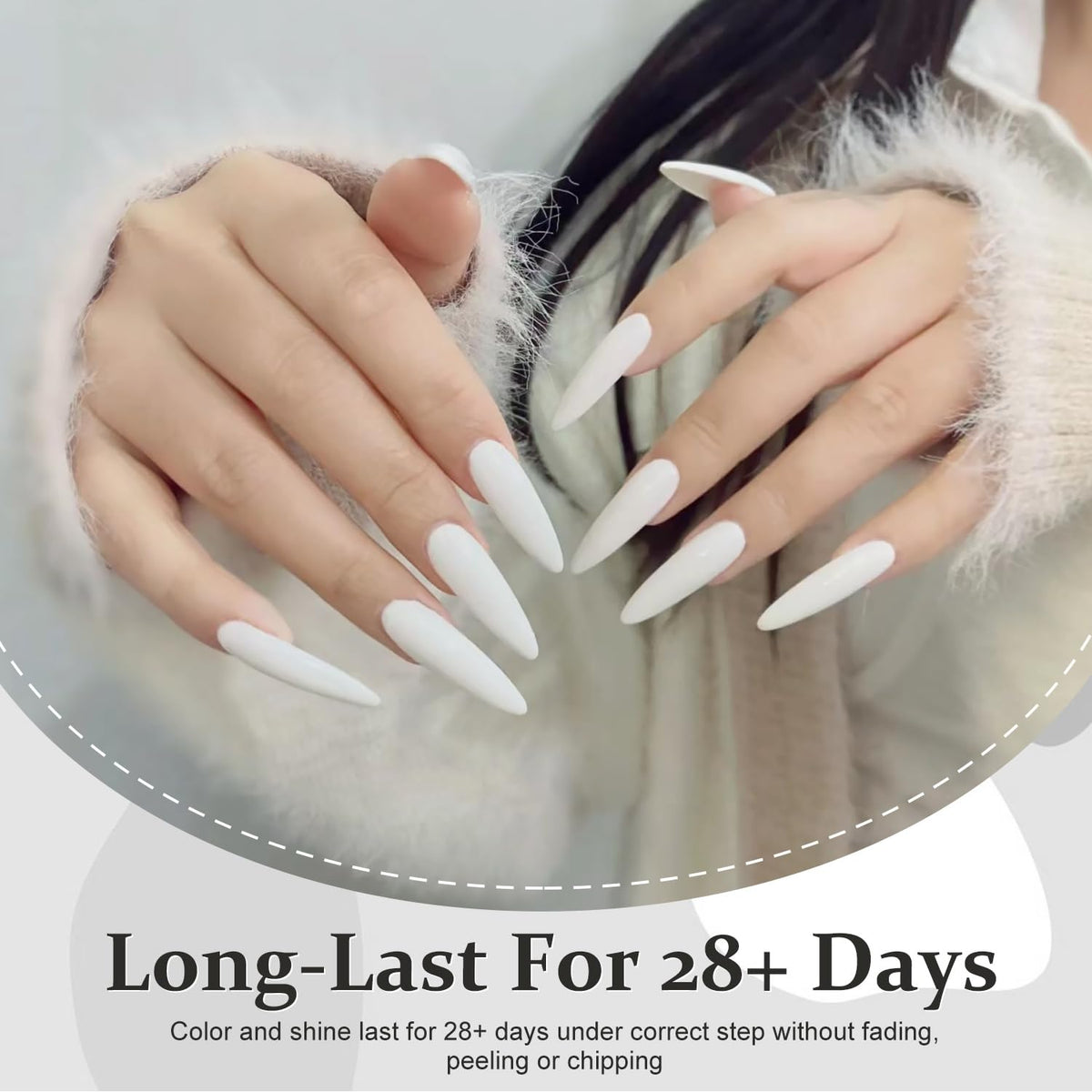 Major Dijit Quick Dry Nail Polish Ghost White Summer Nail Lacquer for Nail Art Regular Nail Polish