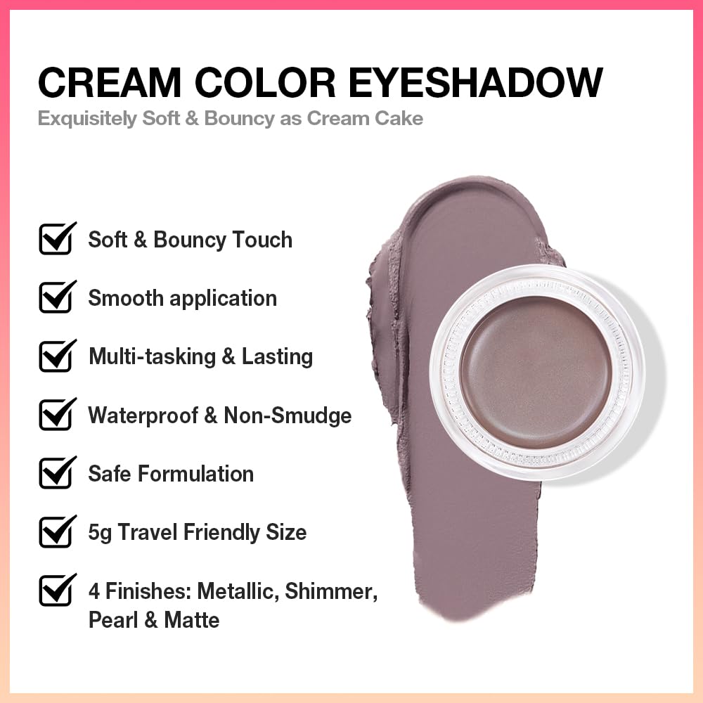 Single Cream Espresso Coffee Brown Matte Eyeshadow Palette Makeup, Natural Single Mini Instant