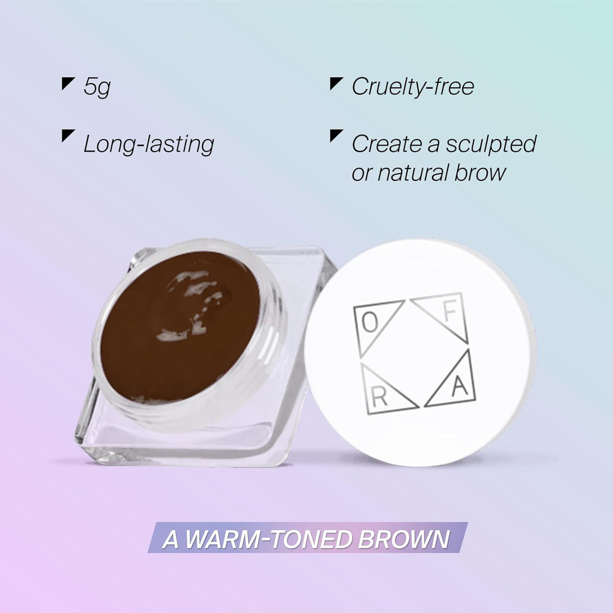 Ofra Eyebrow Gel - Light Brown - Semi-Permanent Brow Gel, and Waterproof Eyebrow Filler - 5g