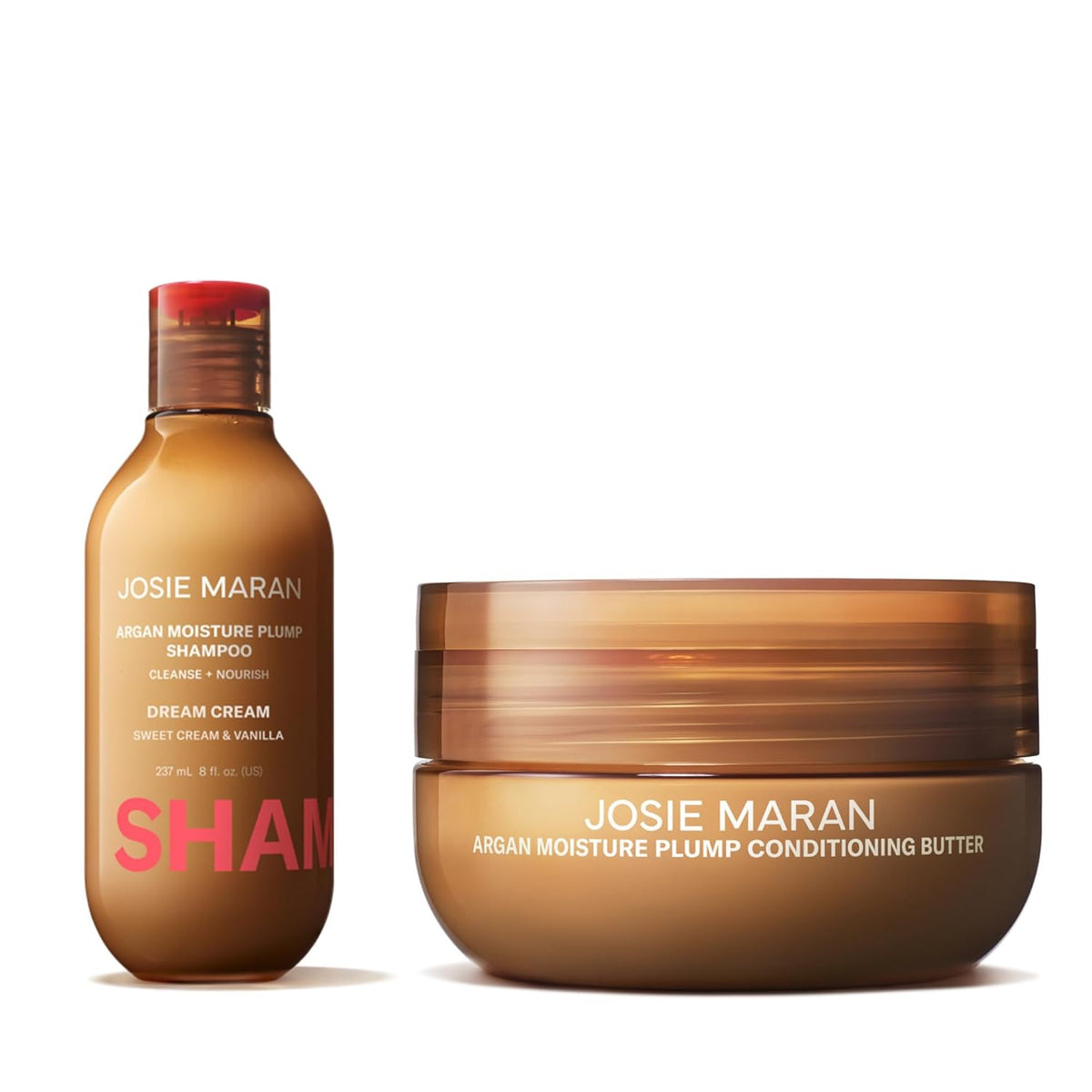 Josie Maran Love is in the Hair Kit - Includes Argan Moisture Plump Hair Shampoo & Conditioner
