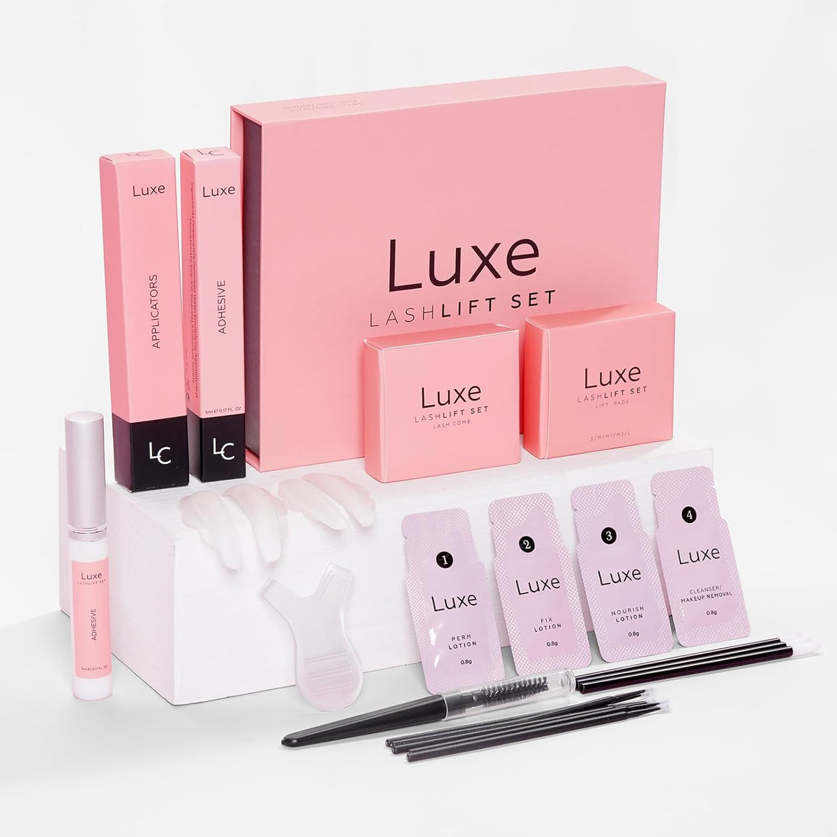 Luxe Cosmetics - Lash Lift Kit - Complete Set for Eyelash Lifting - New Pro Version - Easy to Apply
