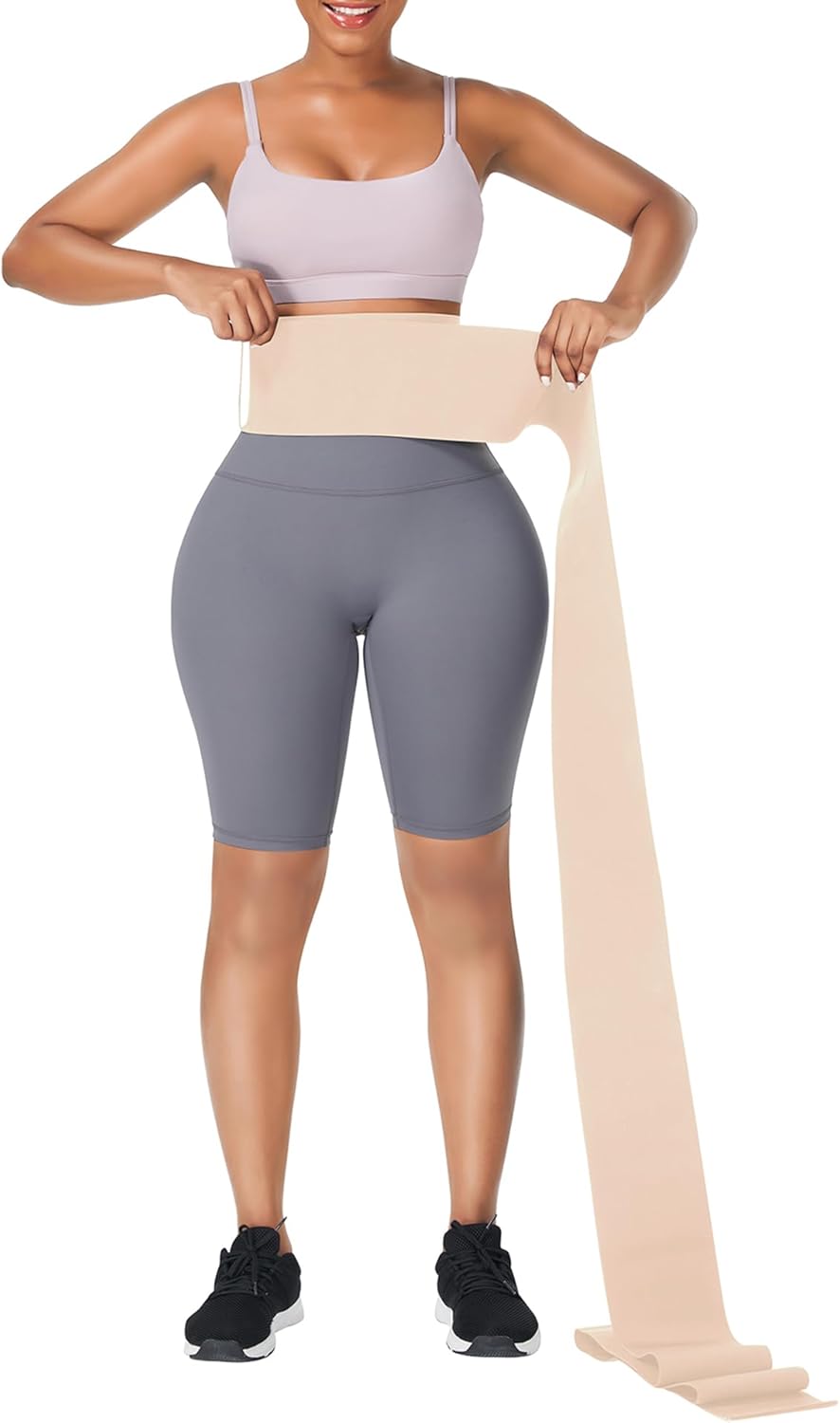 FeelinGirl Waist Trainer for Women Bandage Wrap Trimmer Belt Long Torso Tummy Wraps Belly Body
